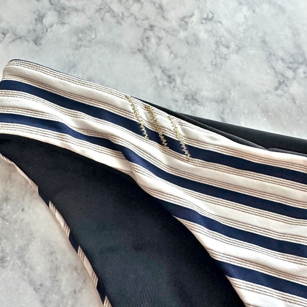 Anine Bing Black Striped Reversible Bikini Bottom - Picture 7 of 14